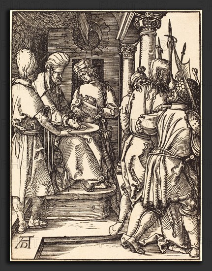 Albrecht DÃ¼rer (German, 1471 - 1528), Pilate Washing His Hands, probably c. 1509-1510, woodcut