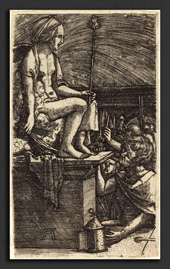 Albrecht Altdorfer (German, 1480 or before - 1538), The Roman Courtesan (The Revenge of the Magician Virgil), c. 1520-1530, engraving