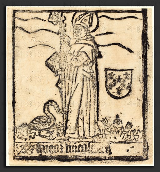 German 15th Century, Saint Hugo of Lincoln (or Saint Hugo of Avalon), probably 1460-1480, woodcut