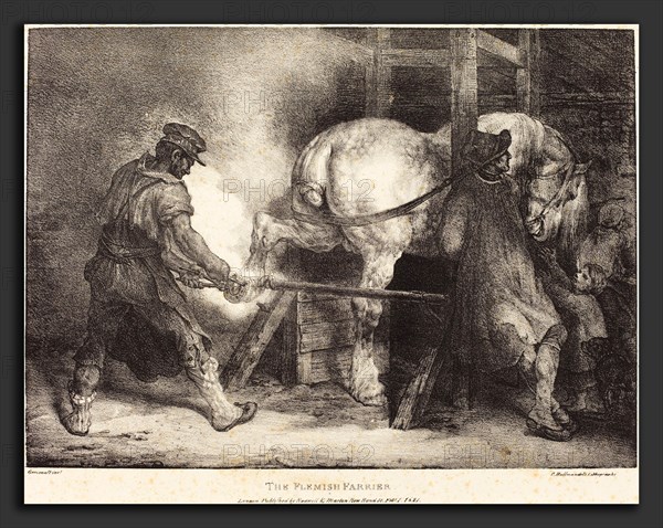 Théodore Gericault (French, 1791 - 1824), The Flemish Farrier, 1821, lithograph