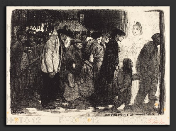 Théophile Alexandre Steinlen (Swiss, 1859 - 1923), To the True Poor: The Wicked Rich (Aux vrais pauvres: Les mauvais riches), 1894, lithograph
