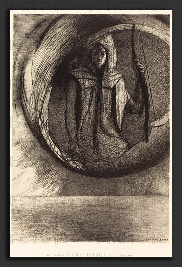 Odilon Redon (French, 1840 - 1916), Et la-bas l'idole astrale, l'Apotheose (And beyond, the star idol, the apotheosis), 1891, lithograph