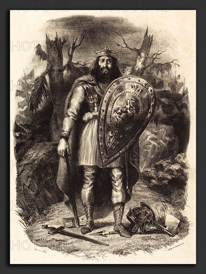 EugÃ¨ne Delacroix (French, 1798 - 1863), Vercingétorix, 1829, lithograph