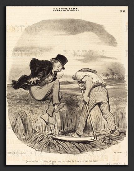 Honoré Daumier (French, 1808 - 1879), Quand on fait ses foins, 1846, lithograph on newsprint