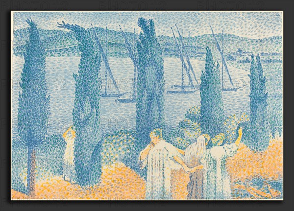 Henri Edmond Cross (French, 1856 - 1910), La Promenade, 1897, 5-color lithograph on china paper