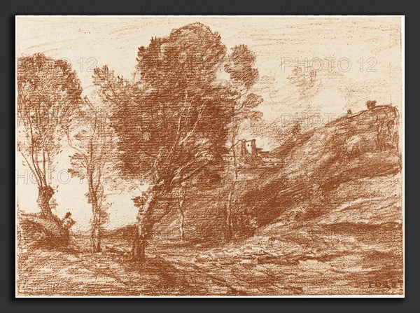 Jean-Baptiste-Camille Corot (French, 1796 - 1875), Souvenir of Italy (Souvenir d'Italie), 1871, lithograph