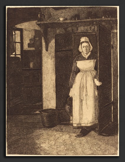 FranÃ§ois Bonvin (French, 1817 - 1887), The Basement Door (La Sortie de Cave), 1871, etching on laid paper