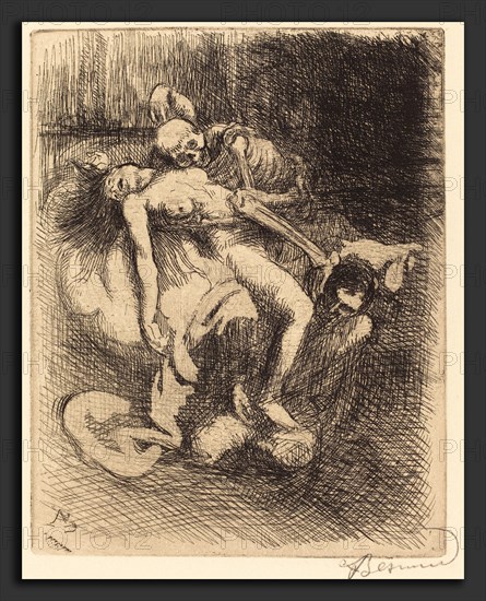 Albert Besnard, Possession (La possession), French, 1849 - 1934, 1900, etching in black on Van Gelder Zonen wove paper