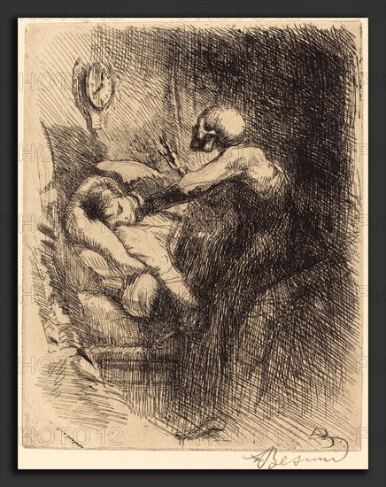 Albert Besnard, Punctual (Ponctuelle), French, 1849 - 1934, 1900, etching in black on Van Gelder Zonen wove paper
