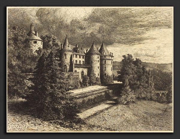 Auguste Boulard (French, 1852 - after 1912), ChÃ¢teau on a Rise, probably 1877, etching in black on laid paper