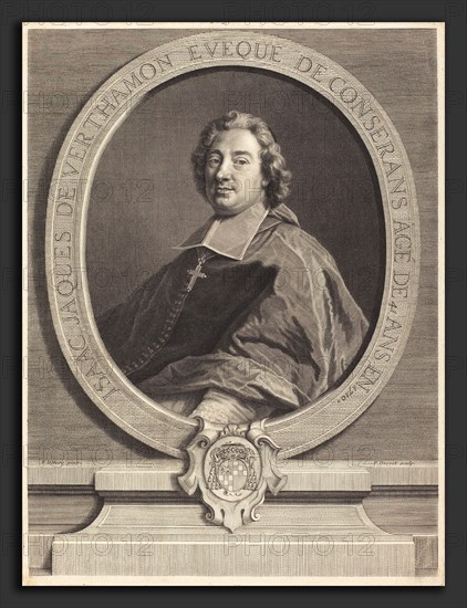 Pierre-Imbert Drevet after Francois de Troy (French, 1697 - 1739), Isaac-Jacques de Verthamon, engraving