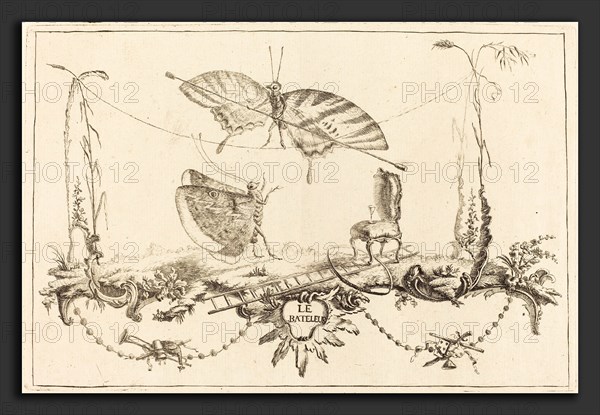 Charles Germain de Saint-Aubin (French, 1721 - 1786), Le Bate, in or after 1756, etching