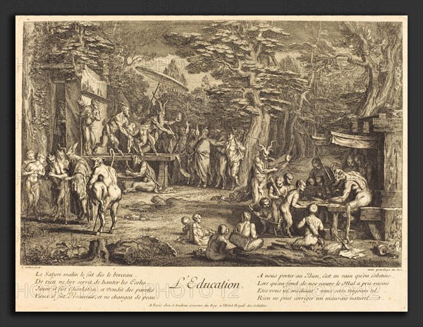 Claude Gillot (French, 1673 - 1722), L'Education (Education), etching and engraving