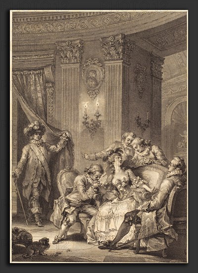 Jean-Baptiste Tilliard and Antoine-Jean Duclos after Jean-Honoré Fragonard (French, 1742 - 1795), Le mari confesseur, etching and engraving