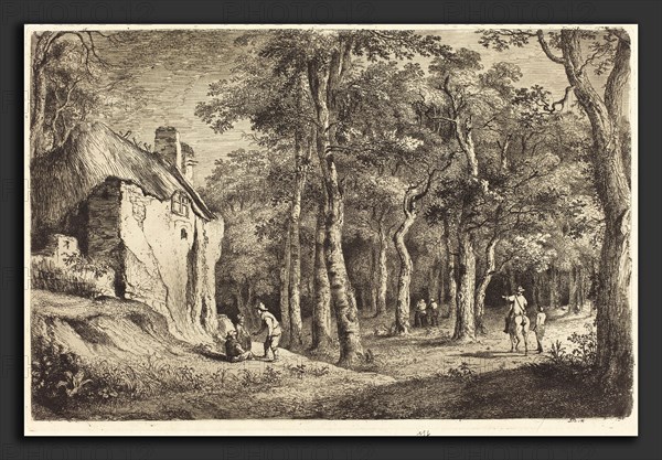 Jean-Jacques de Boissieu (French, 1736 - 1810), Entree de Foret, 1772, etching with plate tone