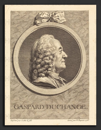 Nicolas-Gabriel Dupuis after Charles-Nicolas Cochin II (French, 1698 - 1771), Gaspard Duchange, 1755, engraving and etching on laid paper
