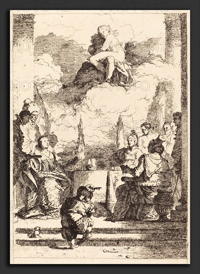 Jean-Honoré Fragonard after Giovanni Battista Tiepolo (French, 1732 - 1806), The Feast of Anthony and Cleopatra  (Le festin d'Antoine et de Cleopatre), etching