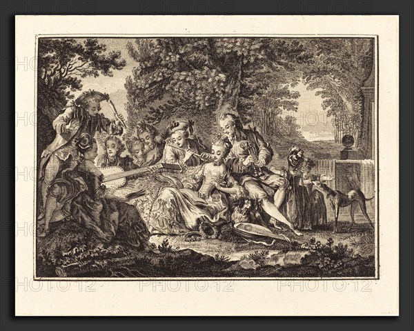 Joseph de Longueil after Charles Eisen (French, 1730 - 1792), Rural Concert, etching and engraving