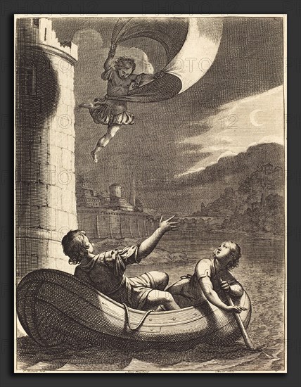 Abraham Bosse after Claude Vignon (French, 1602 - 1676), Illustration to Jean Desmarets' "L'Ariane", published 1639, etching and engraving