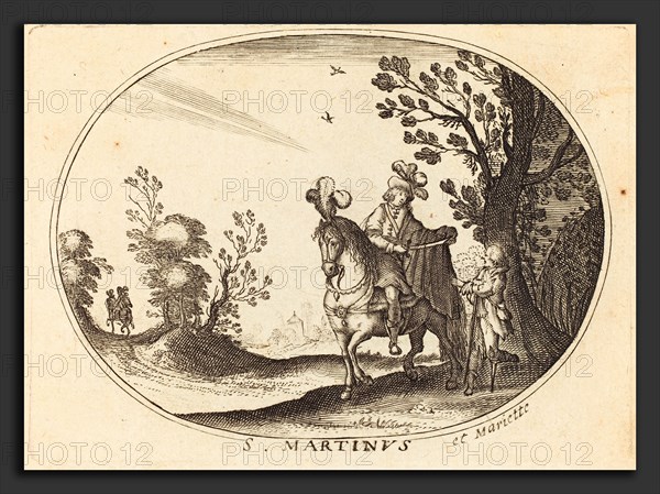 Balthasar Moncornet (French, c. 1600 - 1668), Saint Martin and the Beggar, engraving