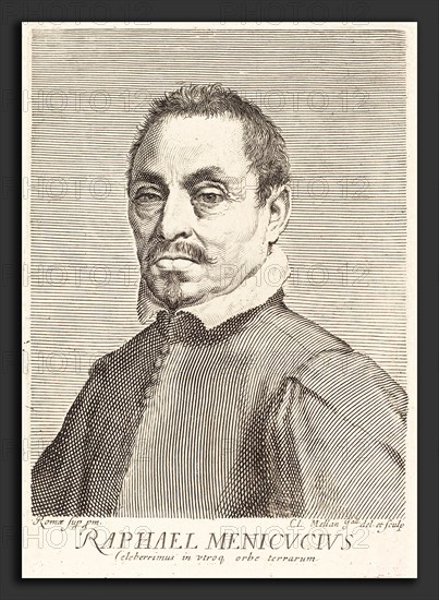 Claude Mellan (French, 1598 - 1688), Raffaello Menicucci, engraving on laid paper