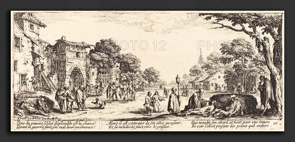 Jacques Callot (French, 1592 - 1635), Dying Soldiers by the Roadside, c. 1633, etching