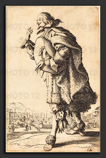 Jacques Callot (French, 1592 - 1635), Noble Man with Felt Hat, Bowing, c. 1620-1623, etching