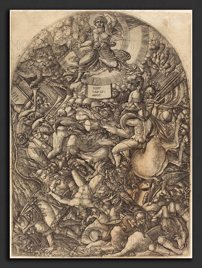 Jean Duvet (French, 1485 - c. 1570), The Angel in the Sun Calling the Birds of Prey, 1546-1556, engraving