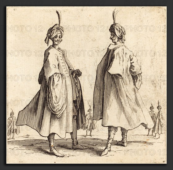 Jacques Callot (French, 1592 - 1635), Two Turks, 1617 and 1621, etching