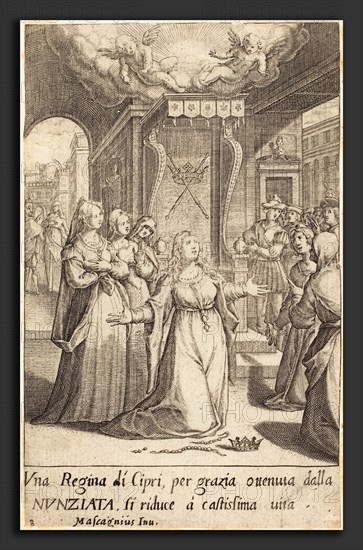 Jacques Callot after Donato Mascagni (French, 1592 - 1635), Queen of Cyprus, 1619, engraving