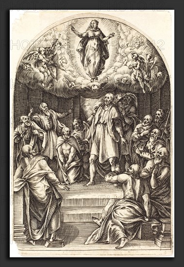 Jacques Callot (French, 1592 - 1635), The Assumption, 1608-1611, engraving