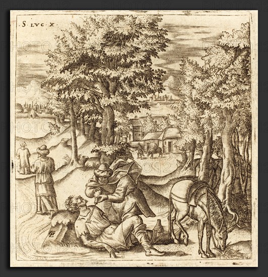 Léonard Gaultier (French, 1561 - 1641), The Good Samaritan, probably c. 1576-1580, engraving