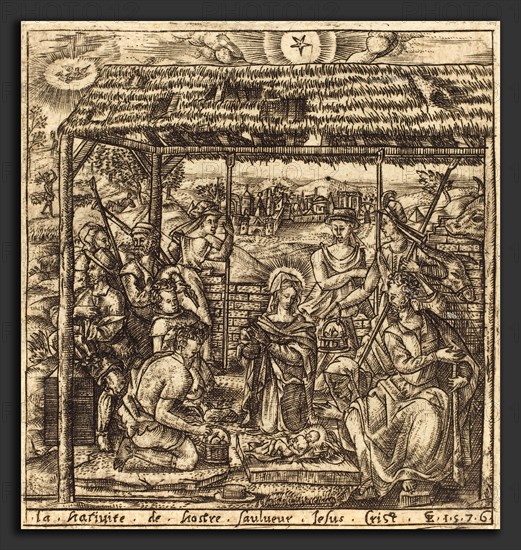 Léonard Gaultier (French, 1561 - 1641), The Adoration of the Shepherds, probably c. 1576-1580, engraving