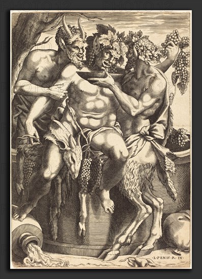 René Boyvin after Luca Penni (French, c. 1525 - c. 1625), Silenus, engraving