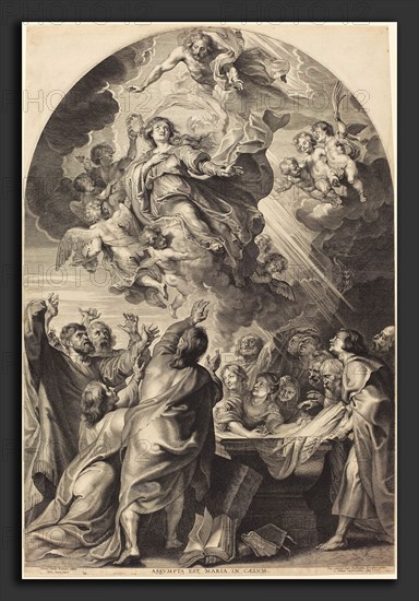 Paulus Pontius, after Sir Peter Paul Rubens (Flemish, 1603 - 1658), The Assumption of the Virgin, 1624, engraving on laid paper