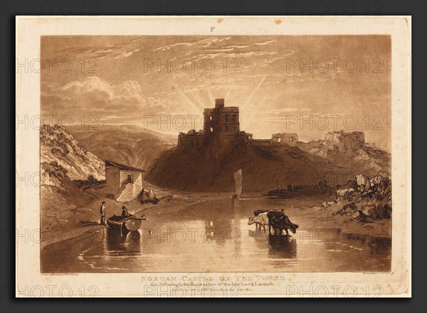 Joseph Mallord William Turner and Charles Turner (British, 1775 - 1851), Norham Castle, published 1816, etching and mezzotint
