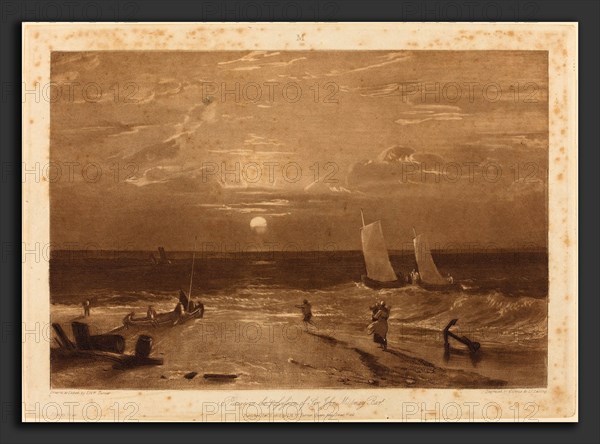 Joseph Mallord William Turner and W.T. Annis and  J.C. Easling (British, active early 19th century), The Mildmay Sea-Piece, published 1812, etching, mezzotint, and aquatint