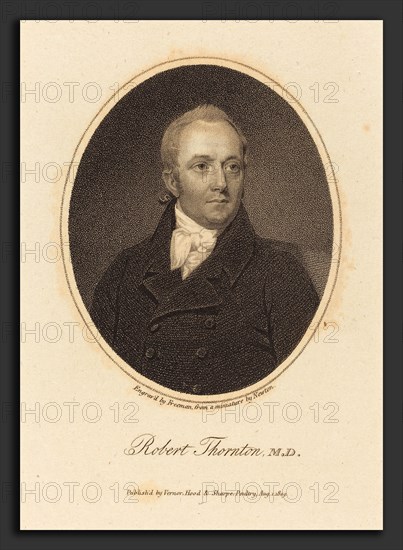 Samuel Freeman after William John Newton (British, 1773 - 1857), Robert Thornton, M.D., published 1809, stipple engraving