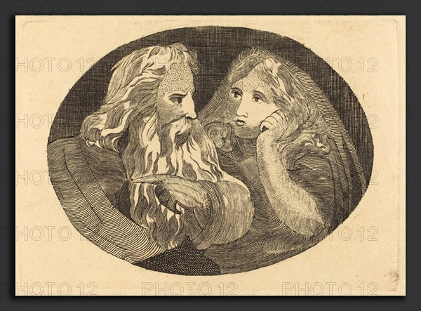 Thomas Butts, Jr. after William Blake (British, active c. 1806 - 1808), Lear and Cordelia, probably c. 1806-1808, engraving