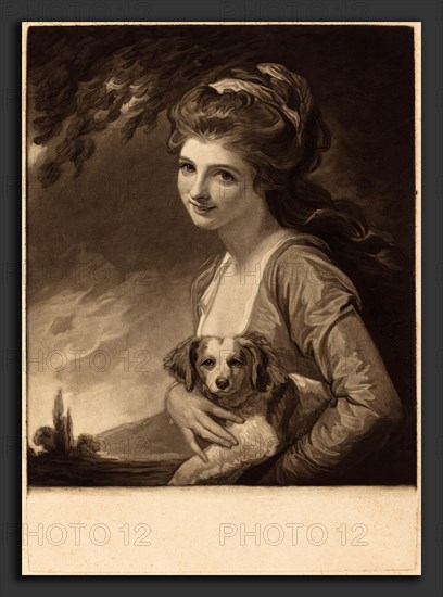 John Raphael Smith after George Romney (British, 1752 - 1812), Lady Hamilton as Nature, published 1784, mezzotint