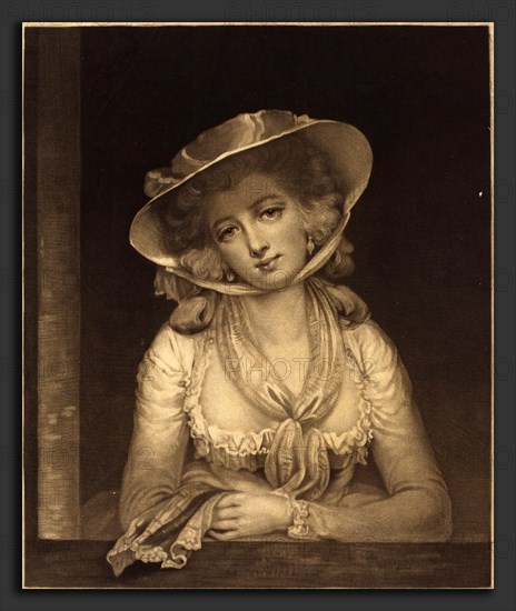 John Raphael Smith after John Hoppner (British, 1752 - 1812), Phoebe Hoppner, published 1784, mezzotint