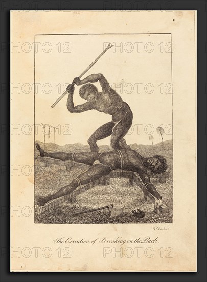 William Blake after John Gabriel Stedman (British, 1757 - 1827), The Execution of Breaking on the Rack, 1793, engraving