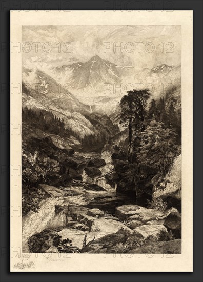 Thomas Moran (American, 1837 - 1926), The Mountain of the Holy Cross, Colorado, 1888, etching in brown on wove paper