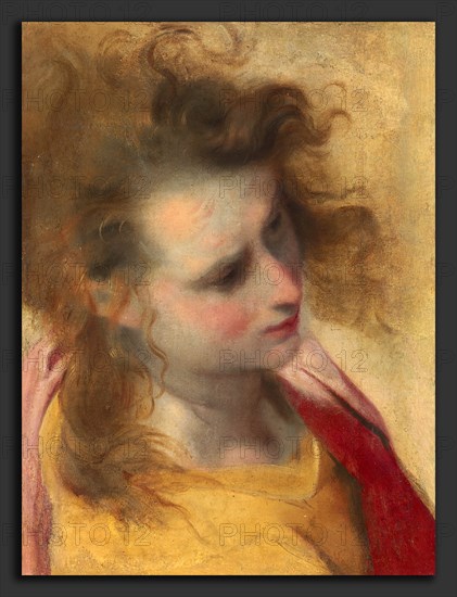 Federico Barocci (Italian, probably 1535 - 1612), The Head of Saint John the Evangelist, c. 1580, oil on paper lined with linen