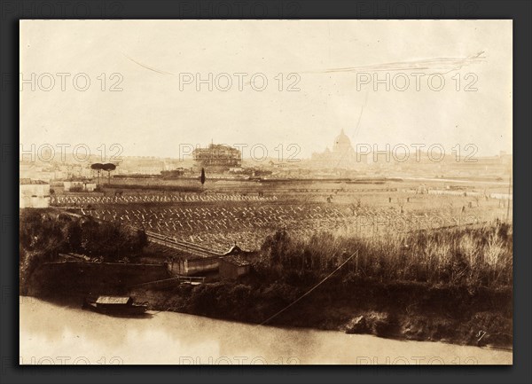 Giacomo Caneva, View of Rome, Italian, 1812-1813 - 1865, 1857, salted paper print from paper negative