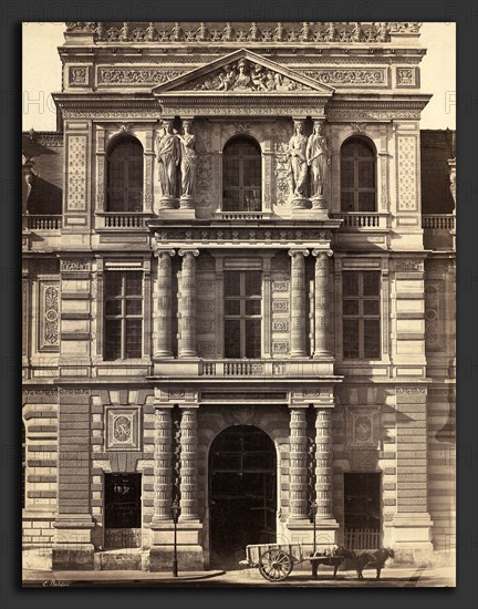 Ãâdouard-Denis Baldus, BibliothÃ¨que Imperiale du Louvre, French, 1813 - 1889, 1856-1857, salted paper print from collodion negative mounted on paperboard