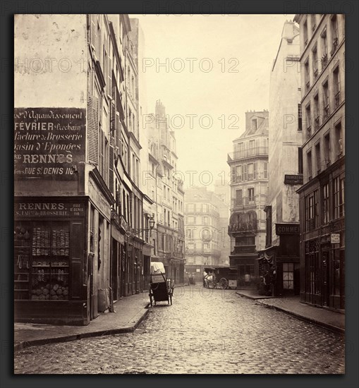 Charles Marville, Rue des Lombards, from the rue des LavandiÃ¨res Sainte-Opportune, French, 1813 - 1879, 1864, albumen print from collodion negative