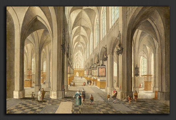 Peeter Neeffs the Elder, Antwerp Cathedral, Flemish, 1578-1590 - 1656-1661, c. 1650-1655, oil on copper