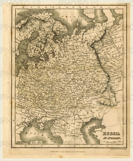 Map of Russia, 1819, J. Mawman, J. Mawman