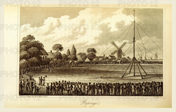 ravels in Norway, Sweden, Denmark, Papingo, 19th century engraving